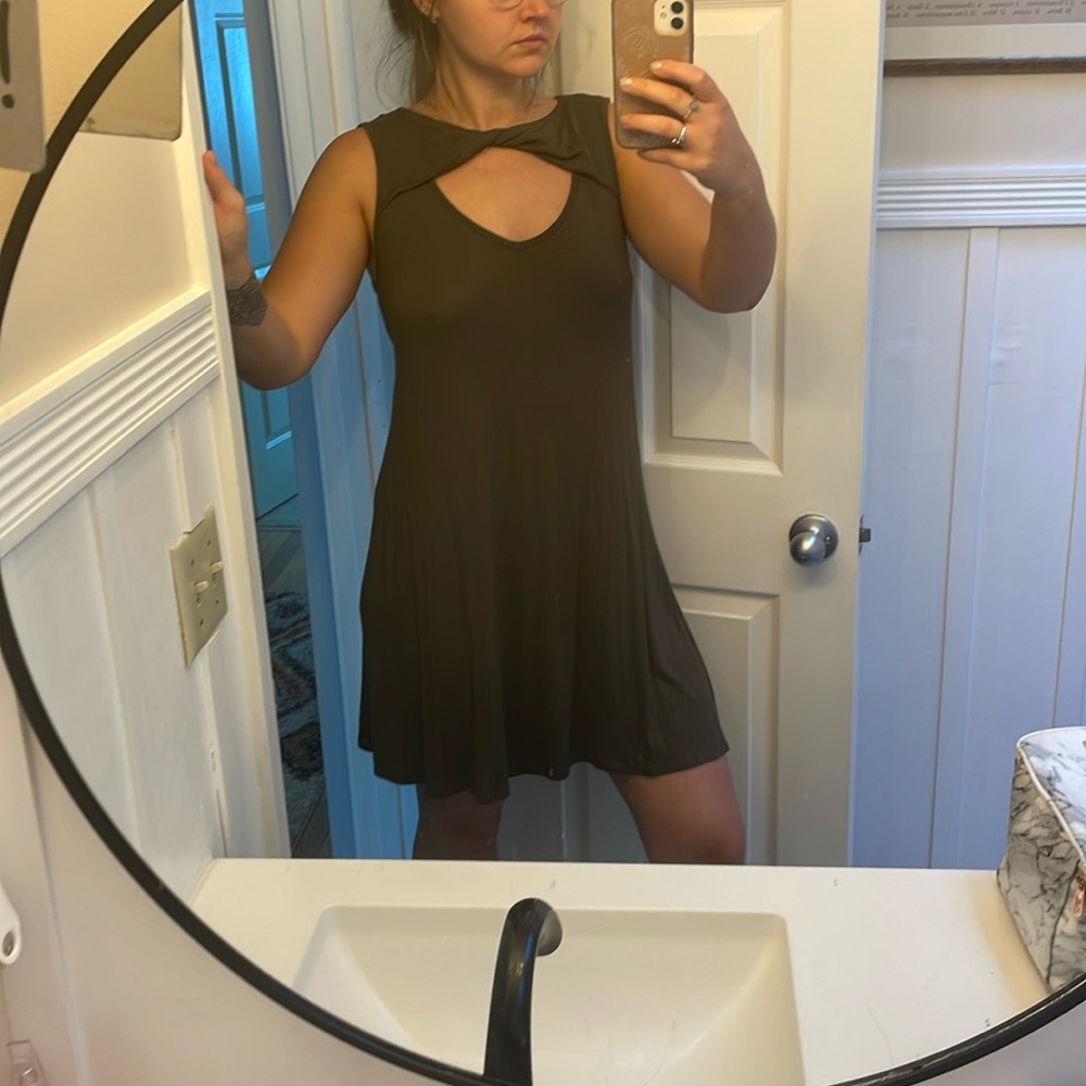 Moss green dress